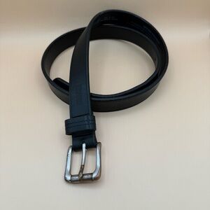 Duluth Trading Co Lifetime Leather Belt Black Utility Brass Buckle Men’s Size 46
